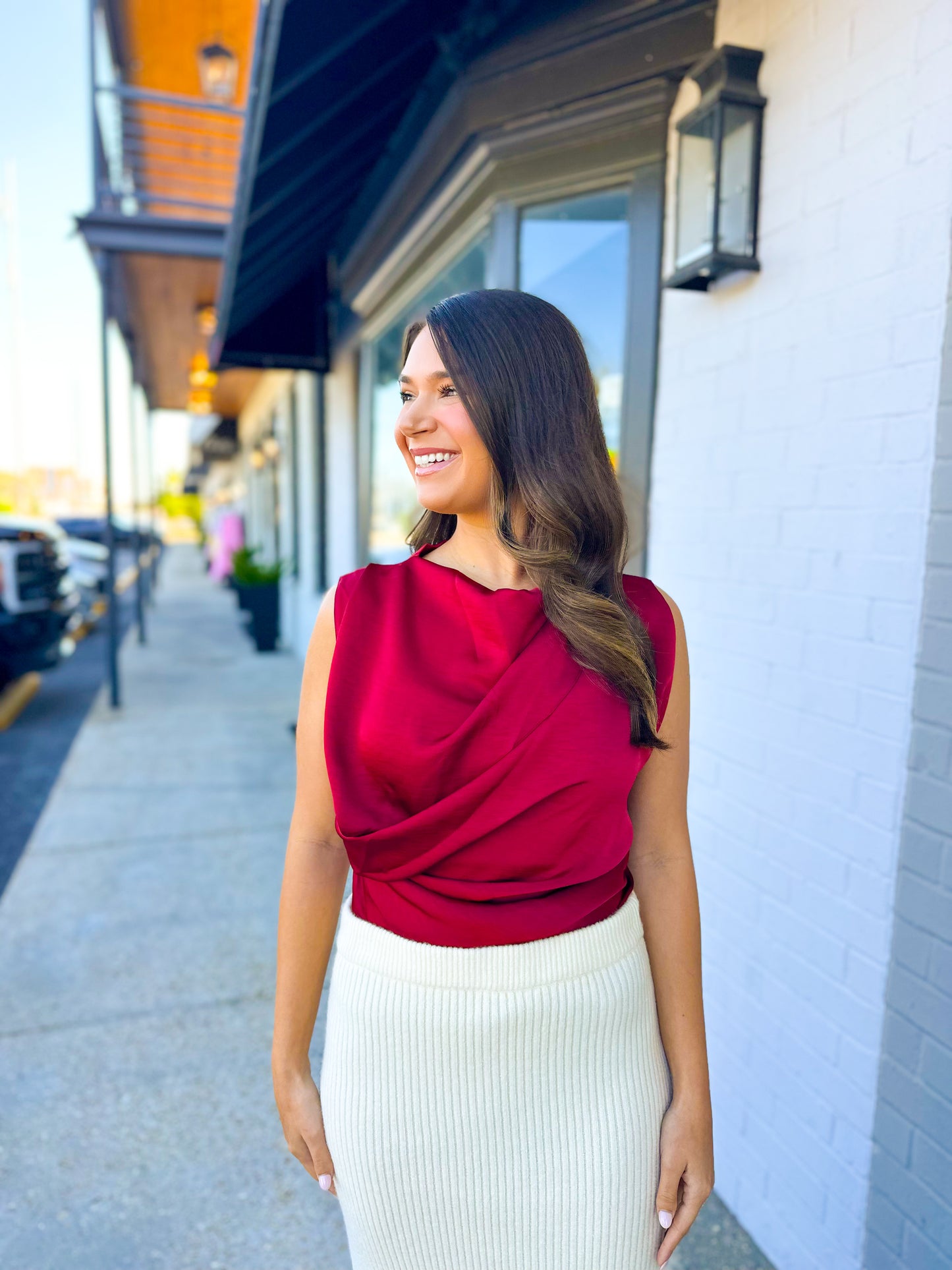 Celeste Top- Burgundy