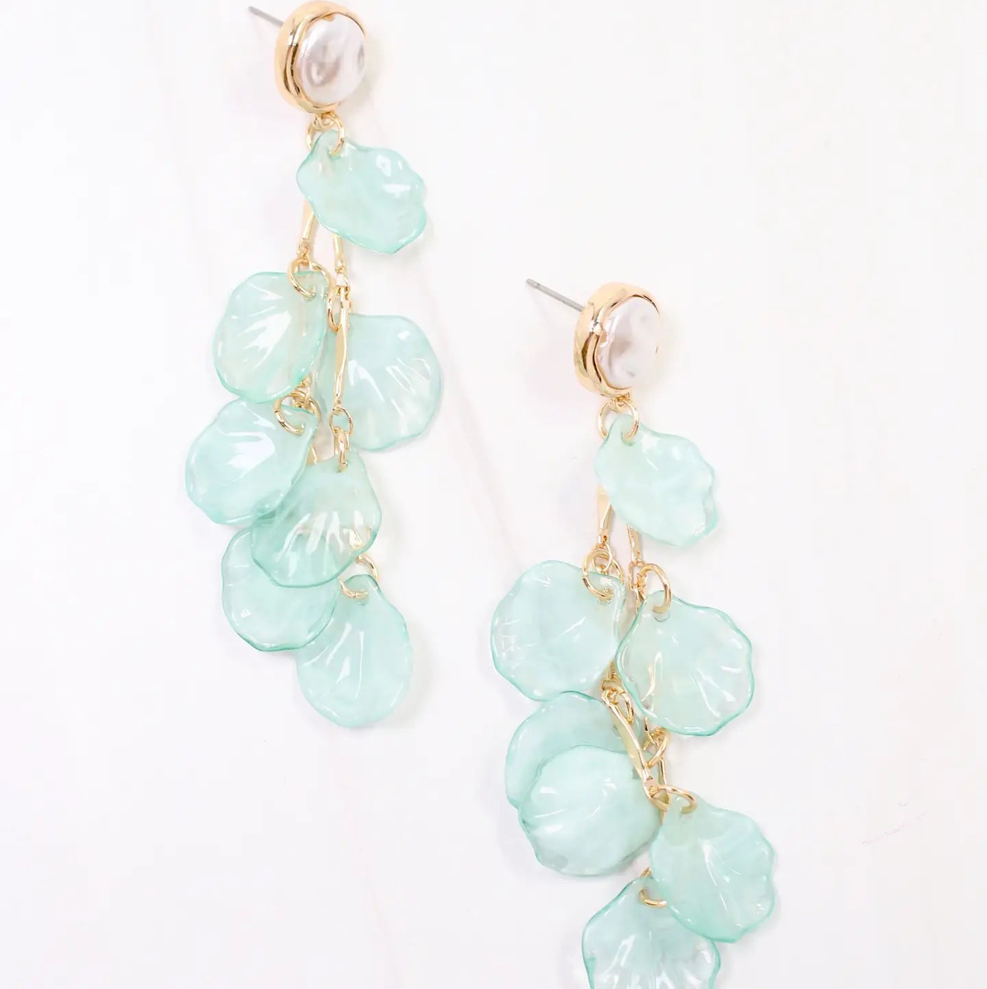 Dillon Petal Earrings- Blue