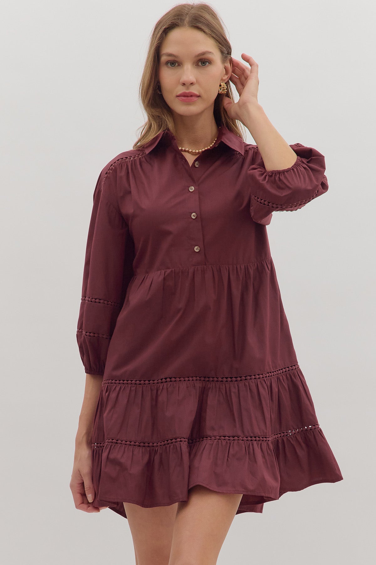 Wine Mini Dress