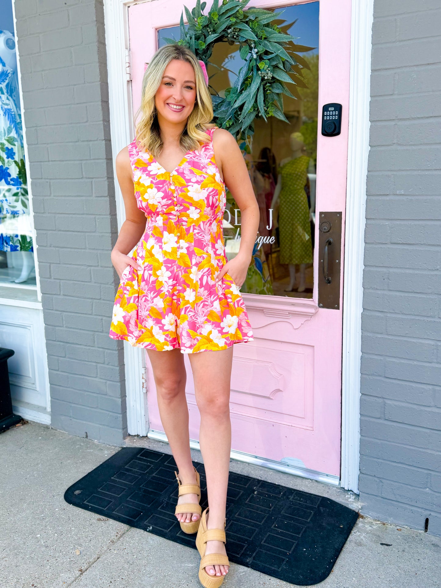 Peachy Petals Romper