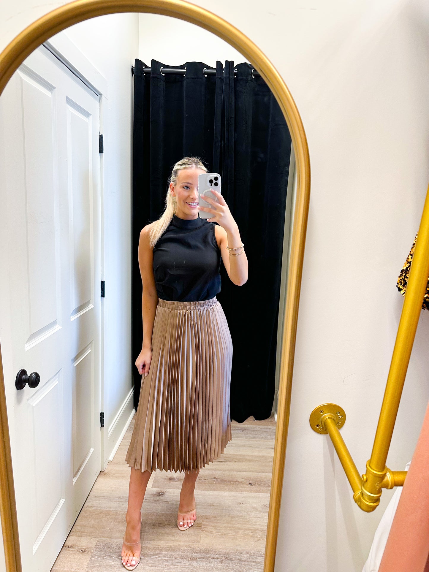 Champagne Midi Skirt