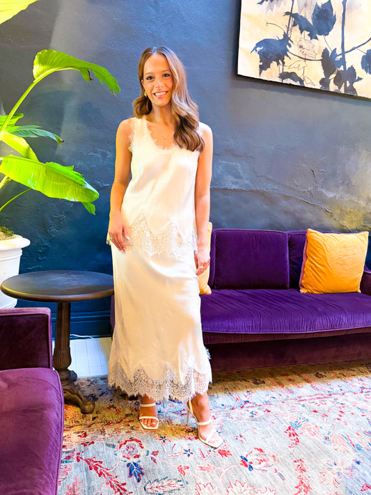 Camille Maxi Skirt- Beige