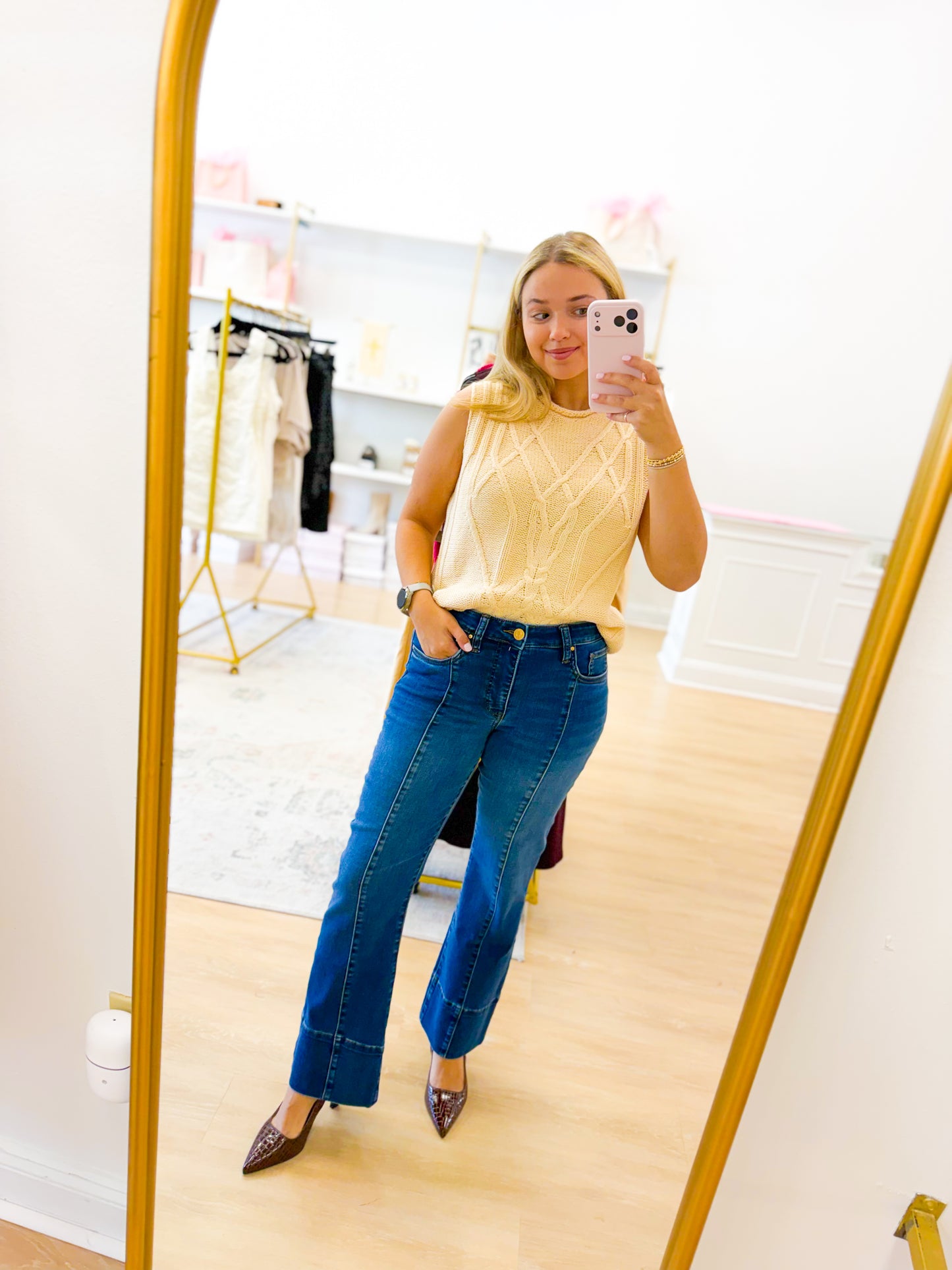 Kelsey Seam Wide Leg Jeans