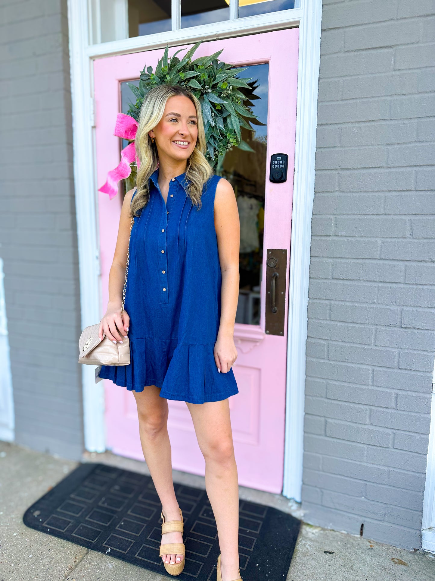 Azure Denim Romper
