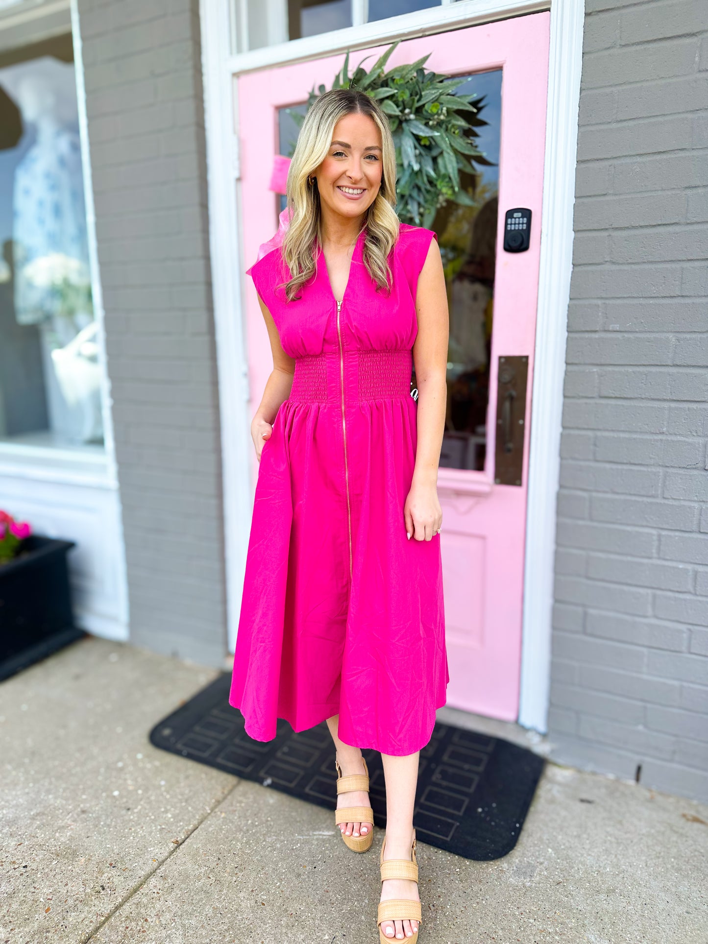 Kourt Dress- Magenta