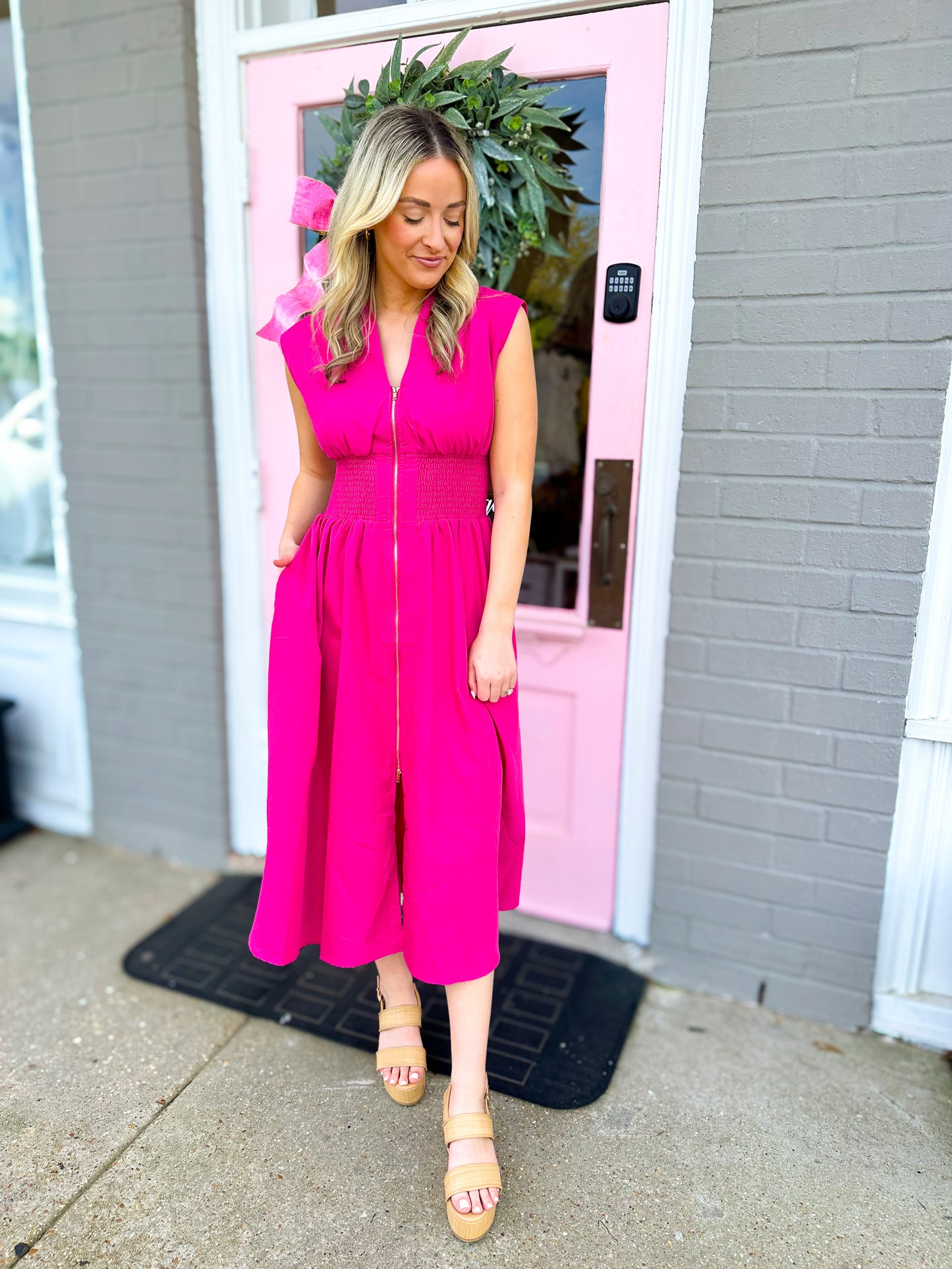 Kourt Dress- Magenta