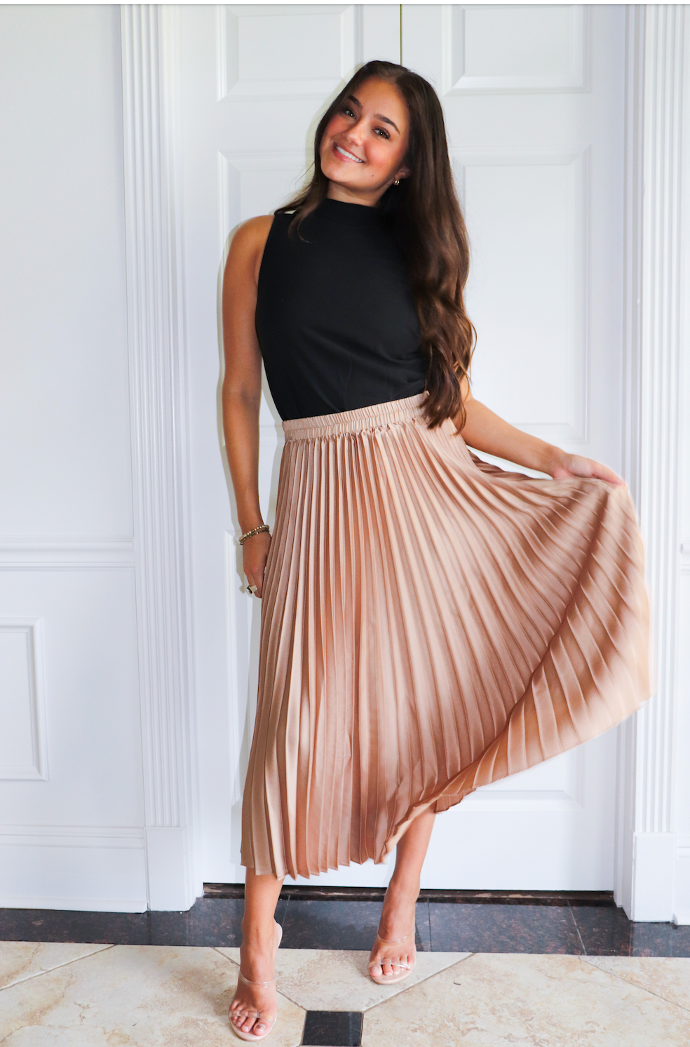 Champagne Midi Skirt