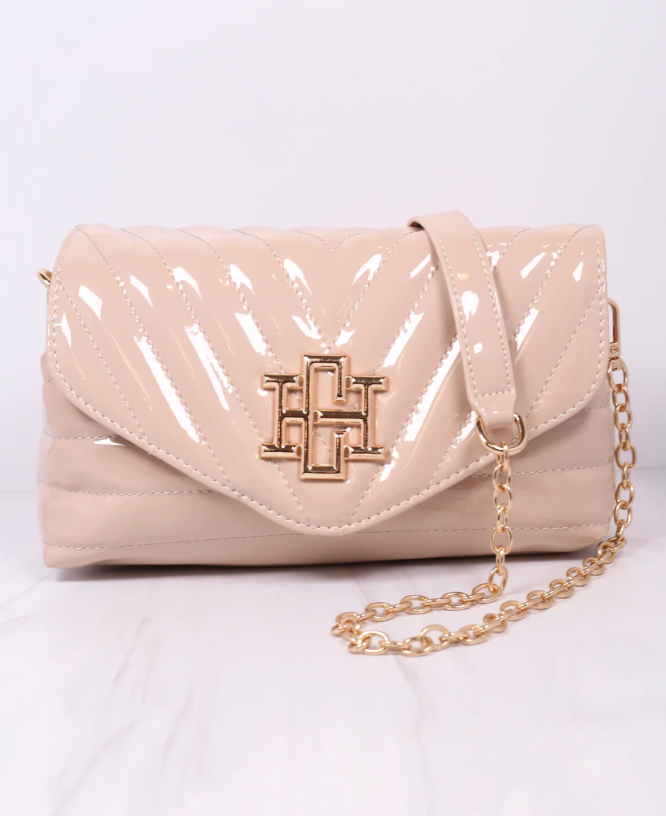 Brandy Crossbody- cream patent
