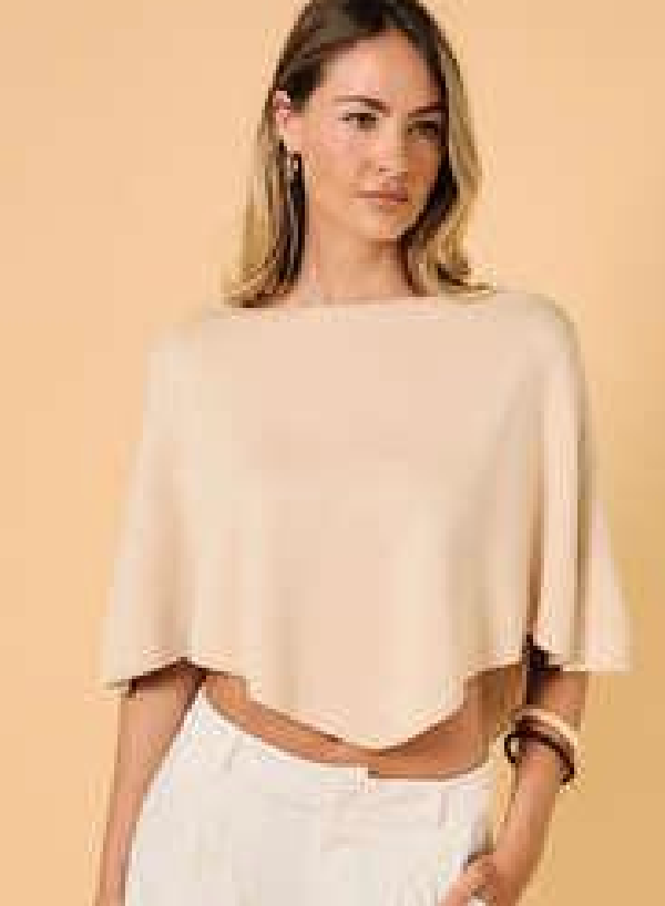 Palmer Poncho – Cream