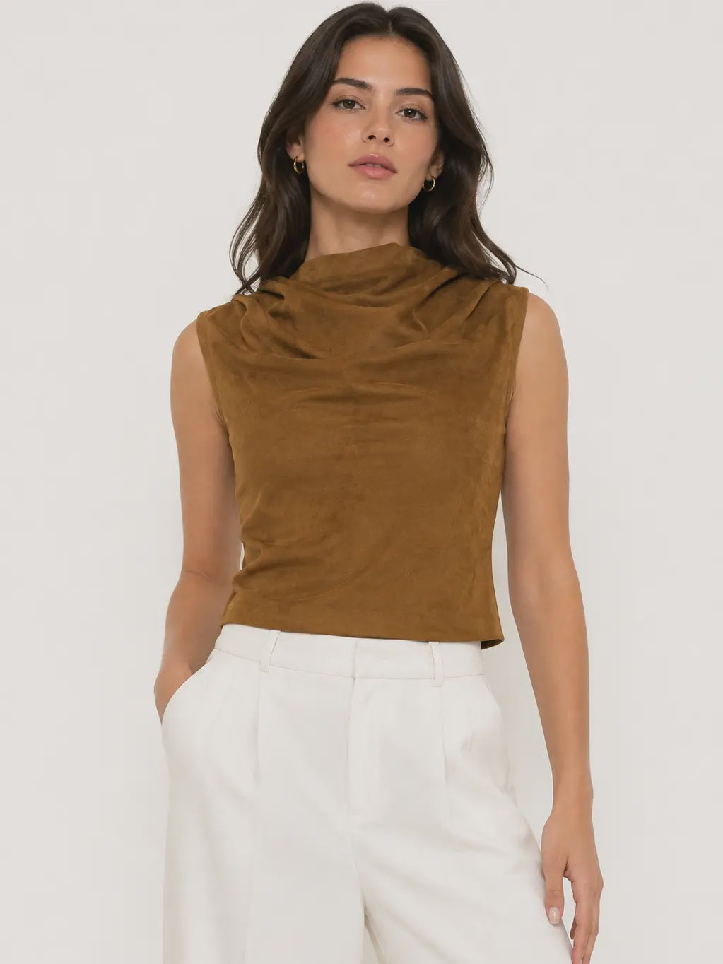 Chestnut Suede Top