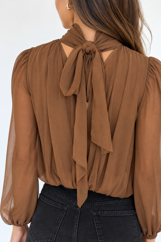 Camille Blouse- Mocha