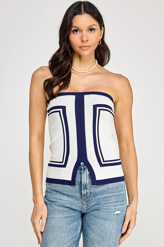 Jade Top- Navy