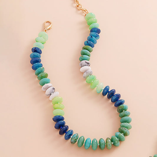 Blue/Green Bead Necklace
