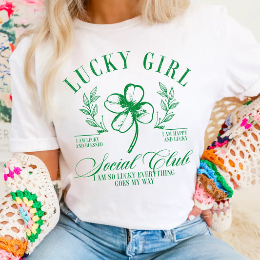 Lucky Girl Club T-shirt White