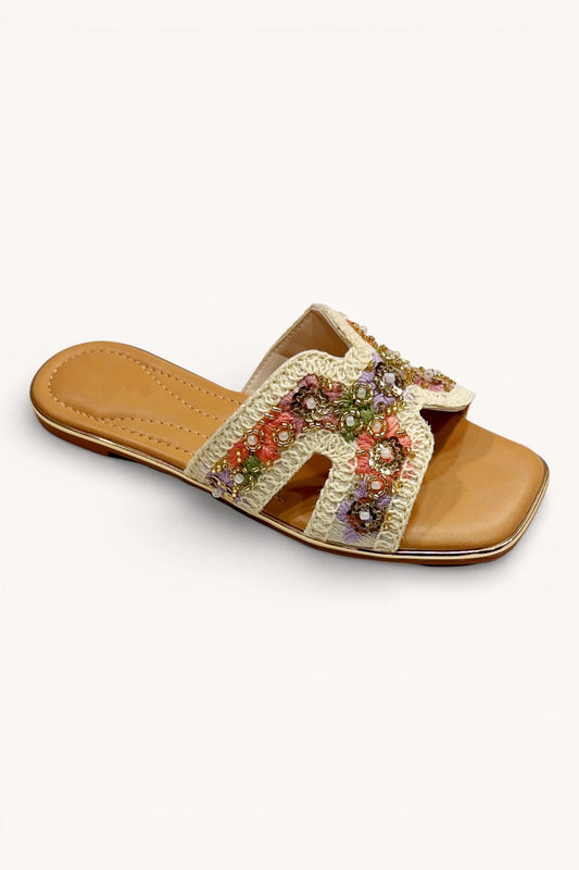 Sienna Beaded Slides