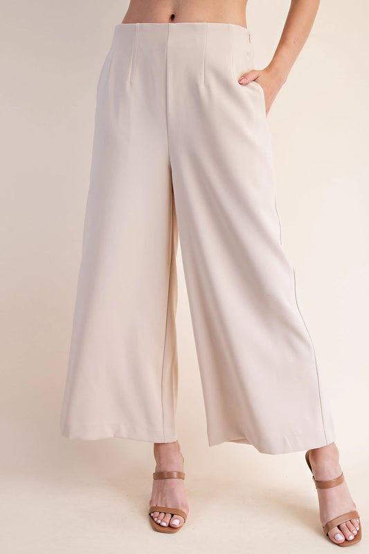 High Waist Pants- Beige
