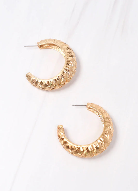 Hailee Textured Hoop Earring