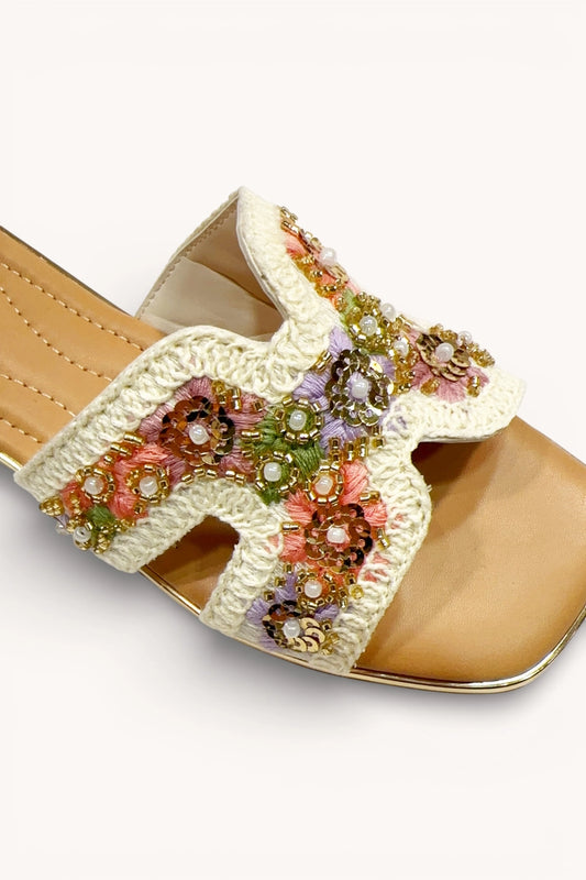 Sienna Beaded Slides