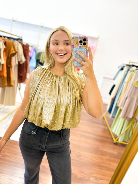 Bubble Top- Gold