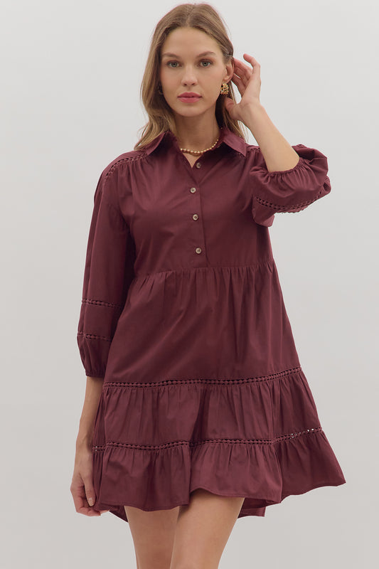 Wine Mini Dress