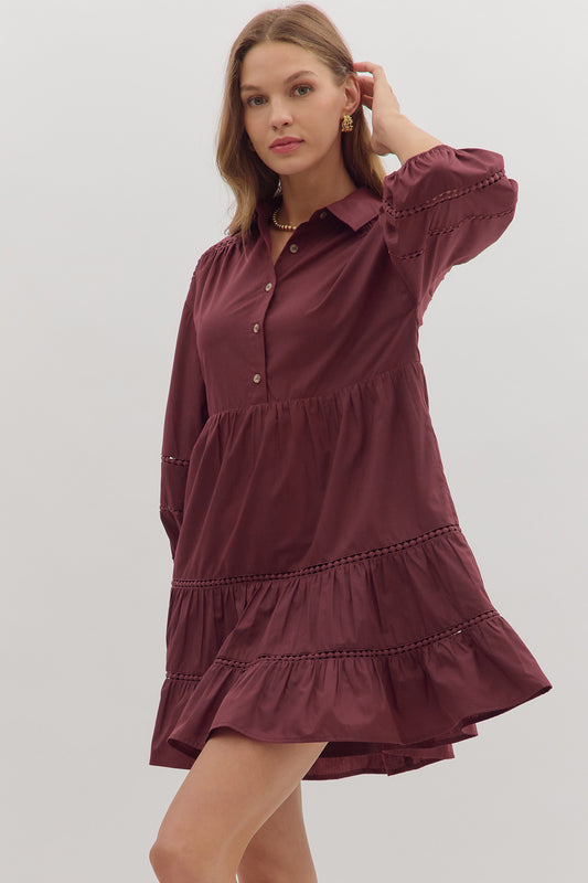 Wine Mini Dress