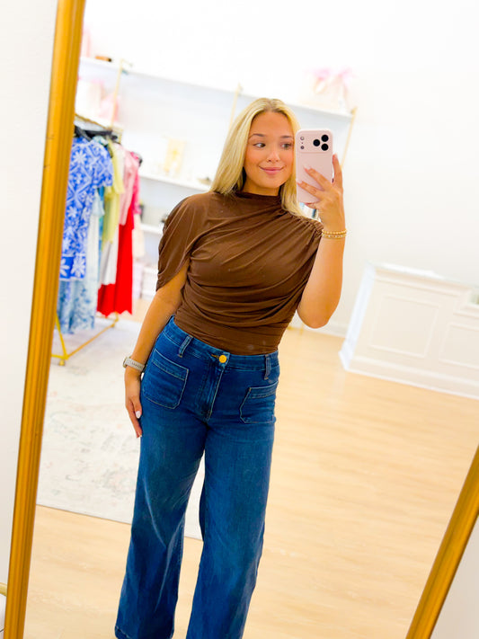 Quinn Top- Brown