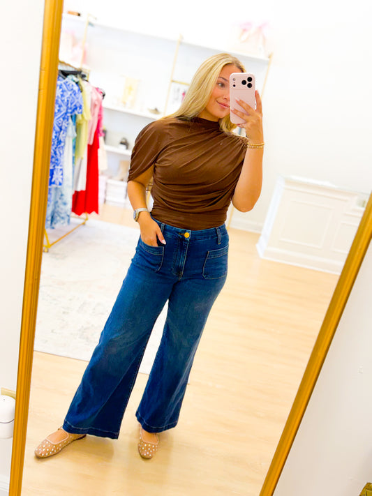 Quinn Top- Brown