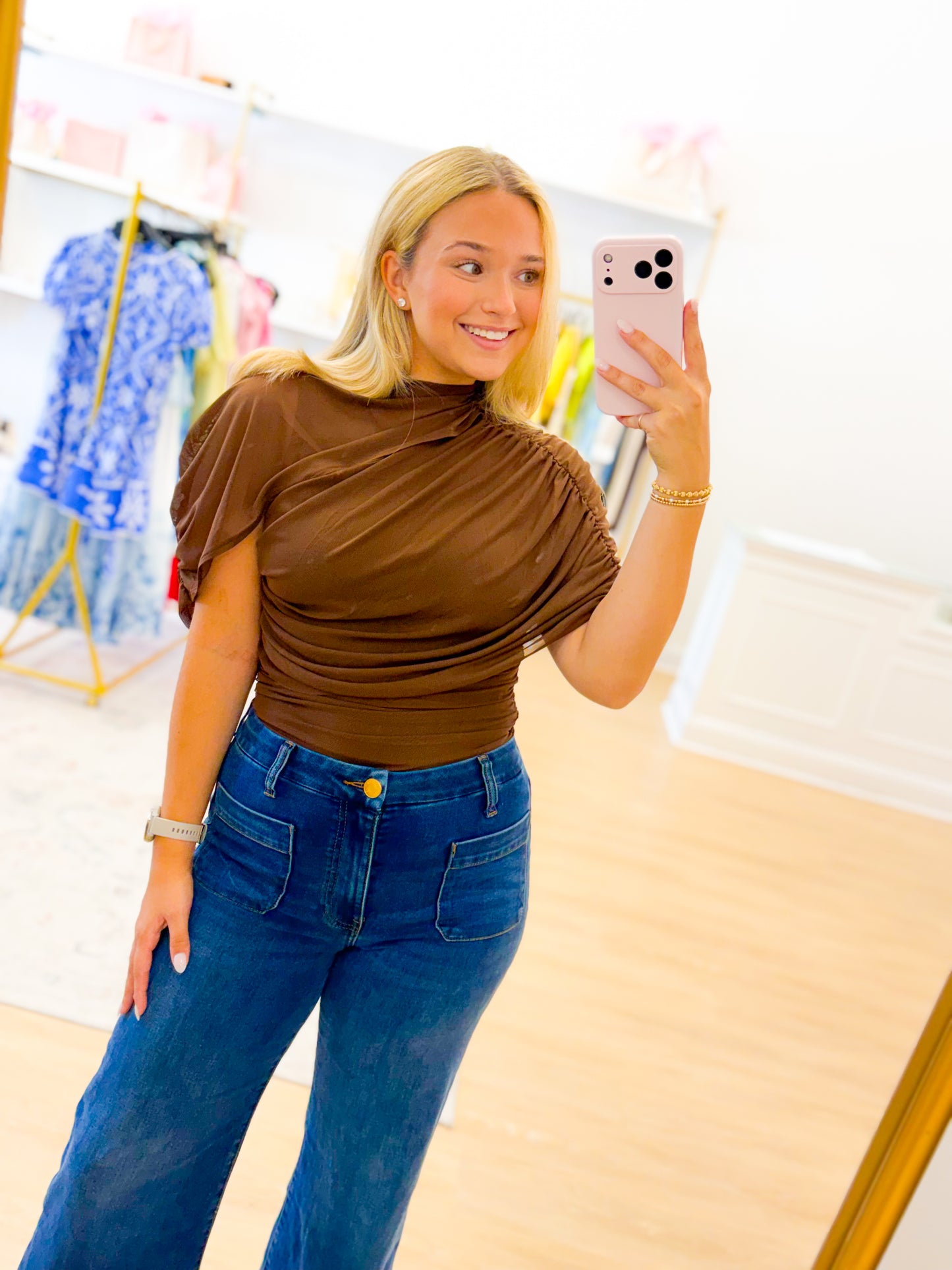 Quinn Top- Brown