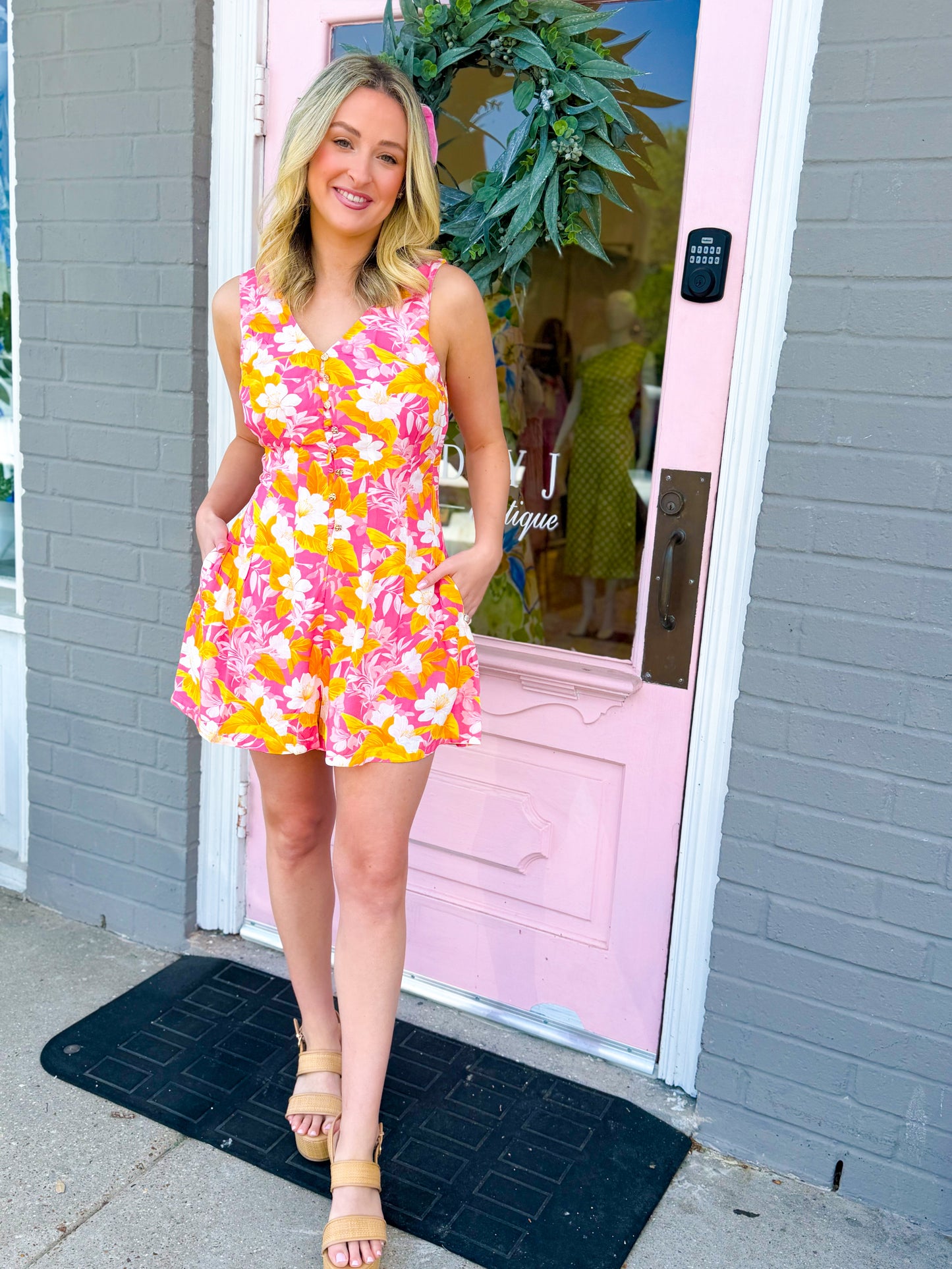 Peachy Petals Romper