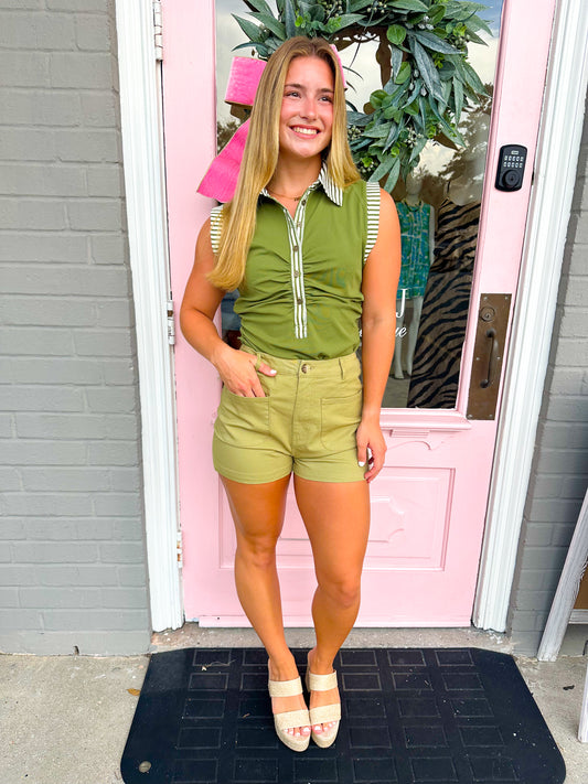 Ashlee Shorts- Olive