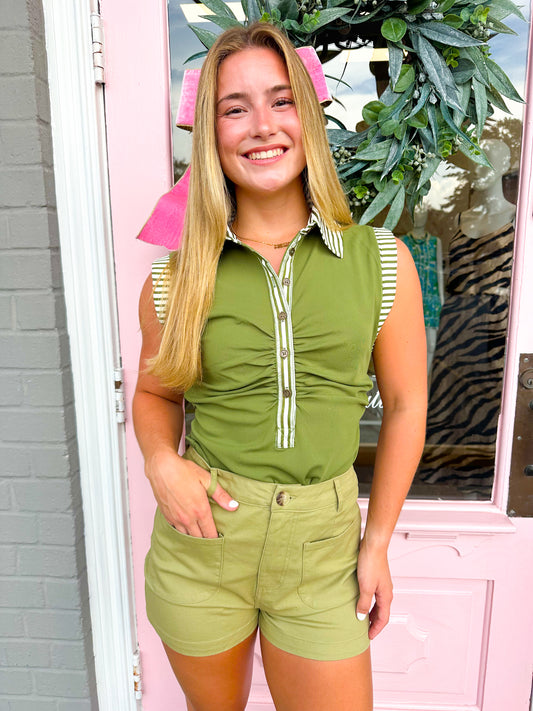 Ashlee Shorts- Olive