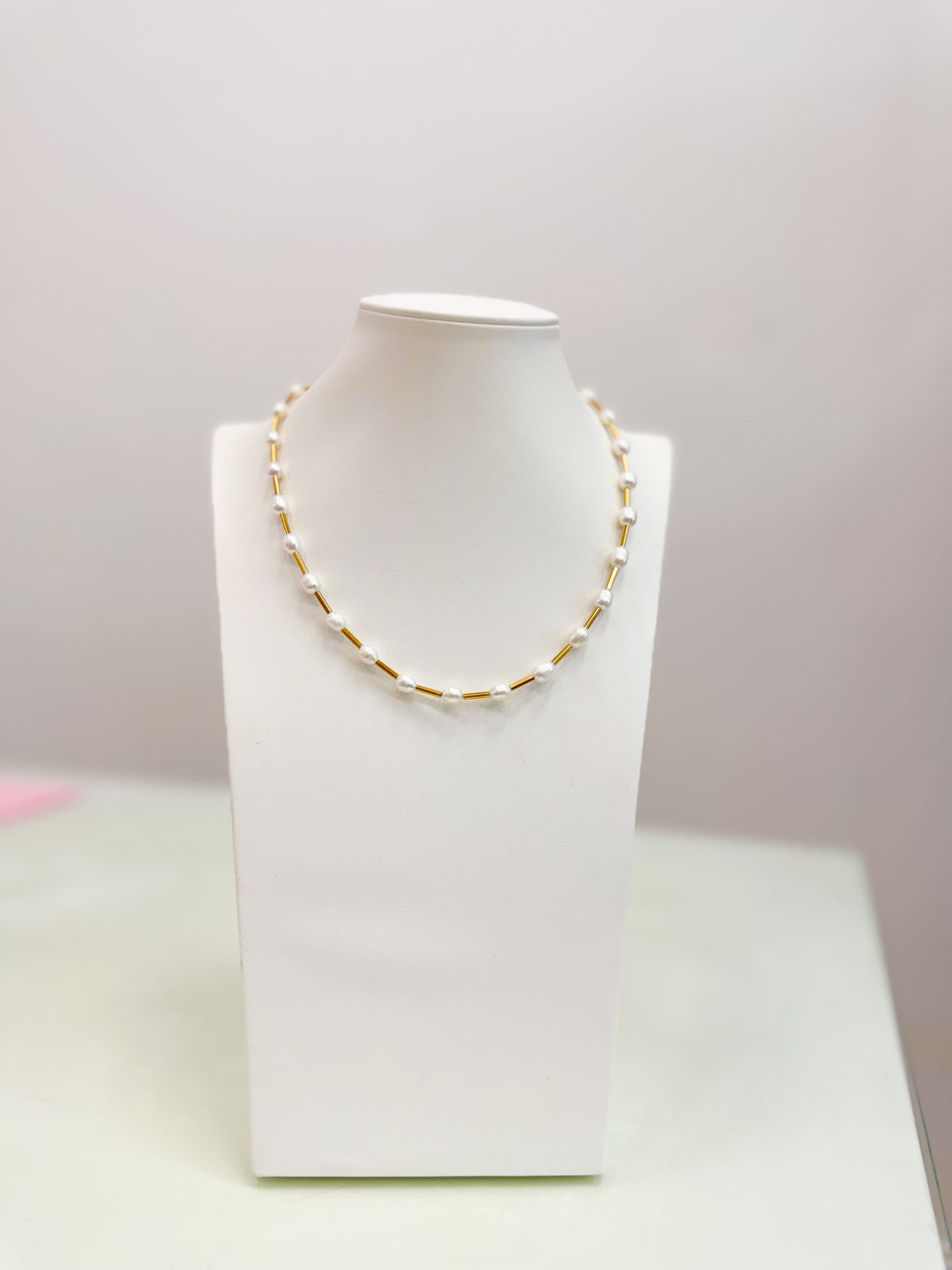 Fresh Water Pearl Bar Necklace