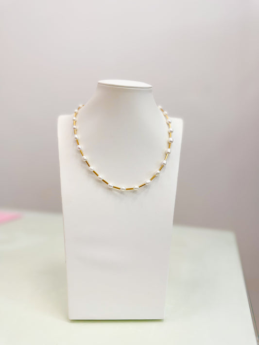 Fresh Water Pearl Bar Necklace
