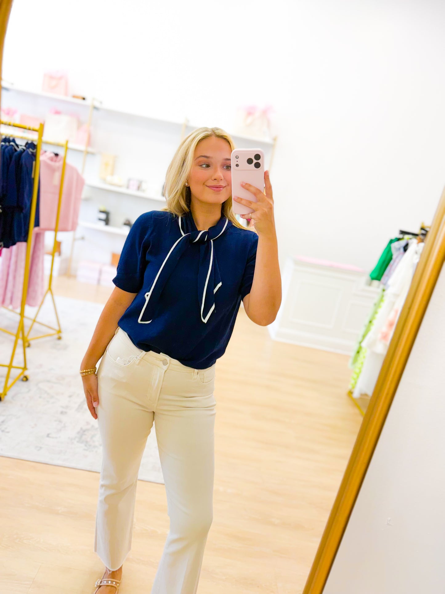 Monroe Top-Navy