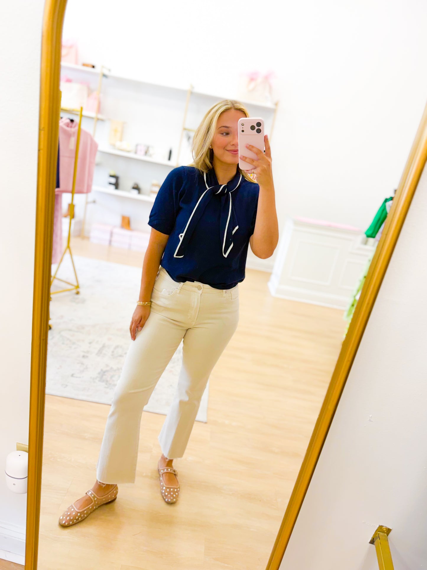 Monroe Top-Navy