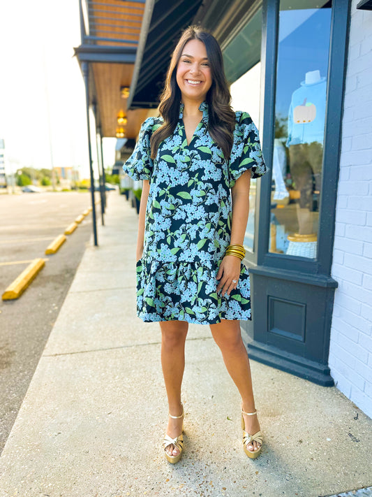 Midnight Petal Dress