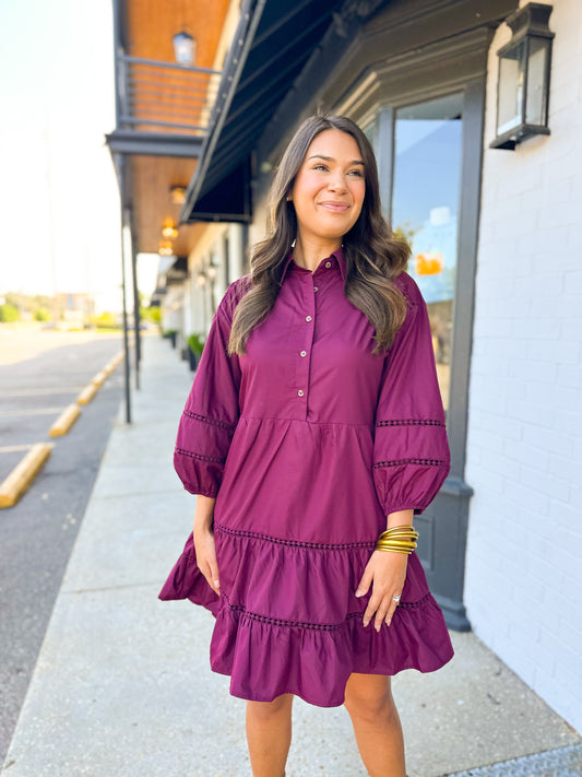 Wine Mini Dress