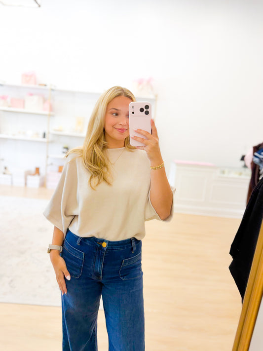 Sutton Top- Beige