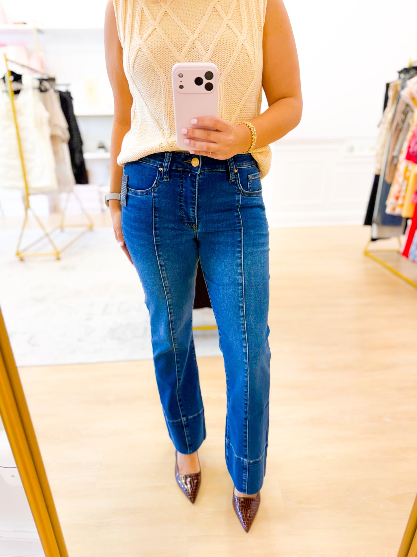 Kelsey Seam Wide Leg Jeans