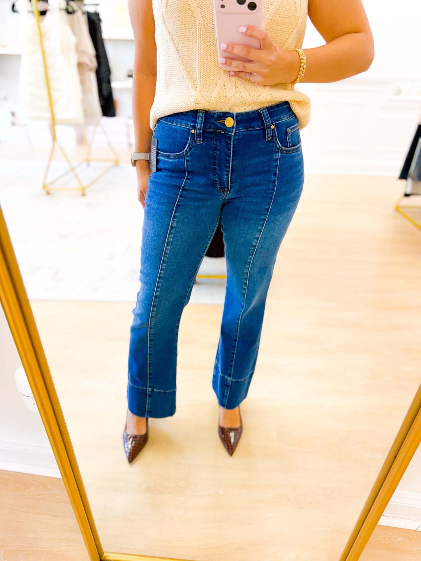 Kelsey Seam Wide Leg Jeans