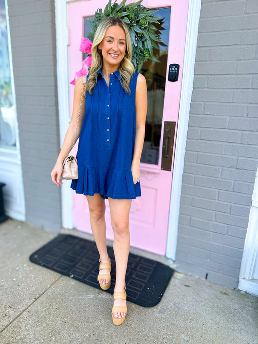 Azure Denim Romper