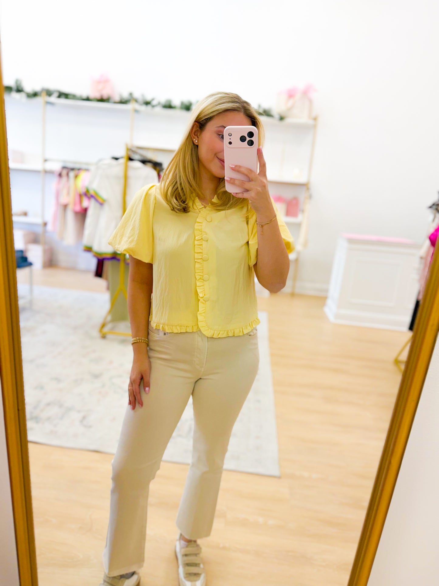 Butter Ruffle Top