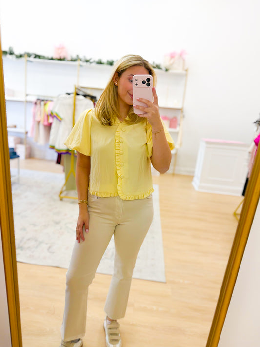 Butter Ruffle Top