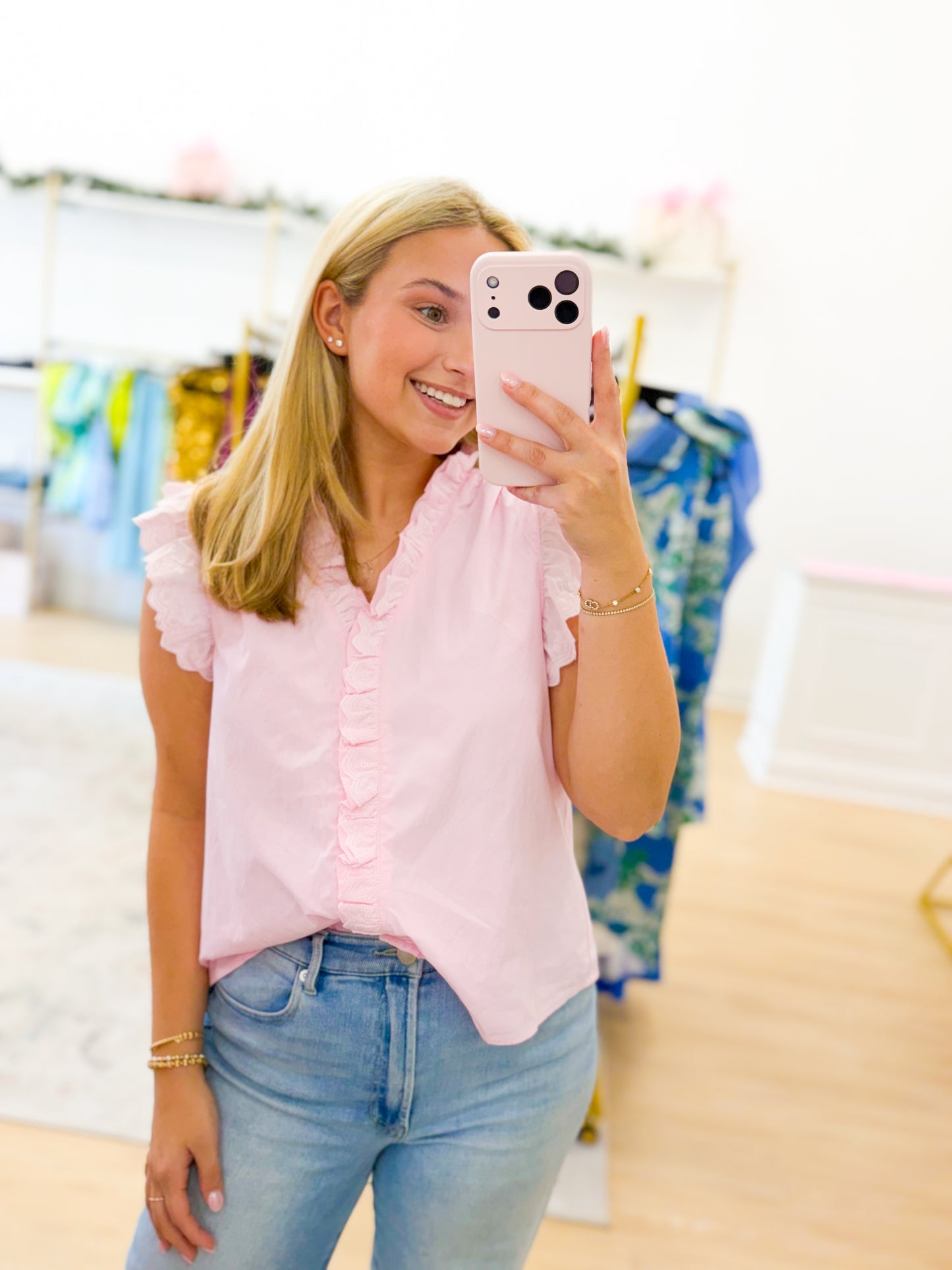 Blush Ruffle Top