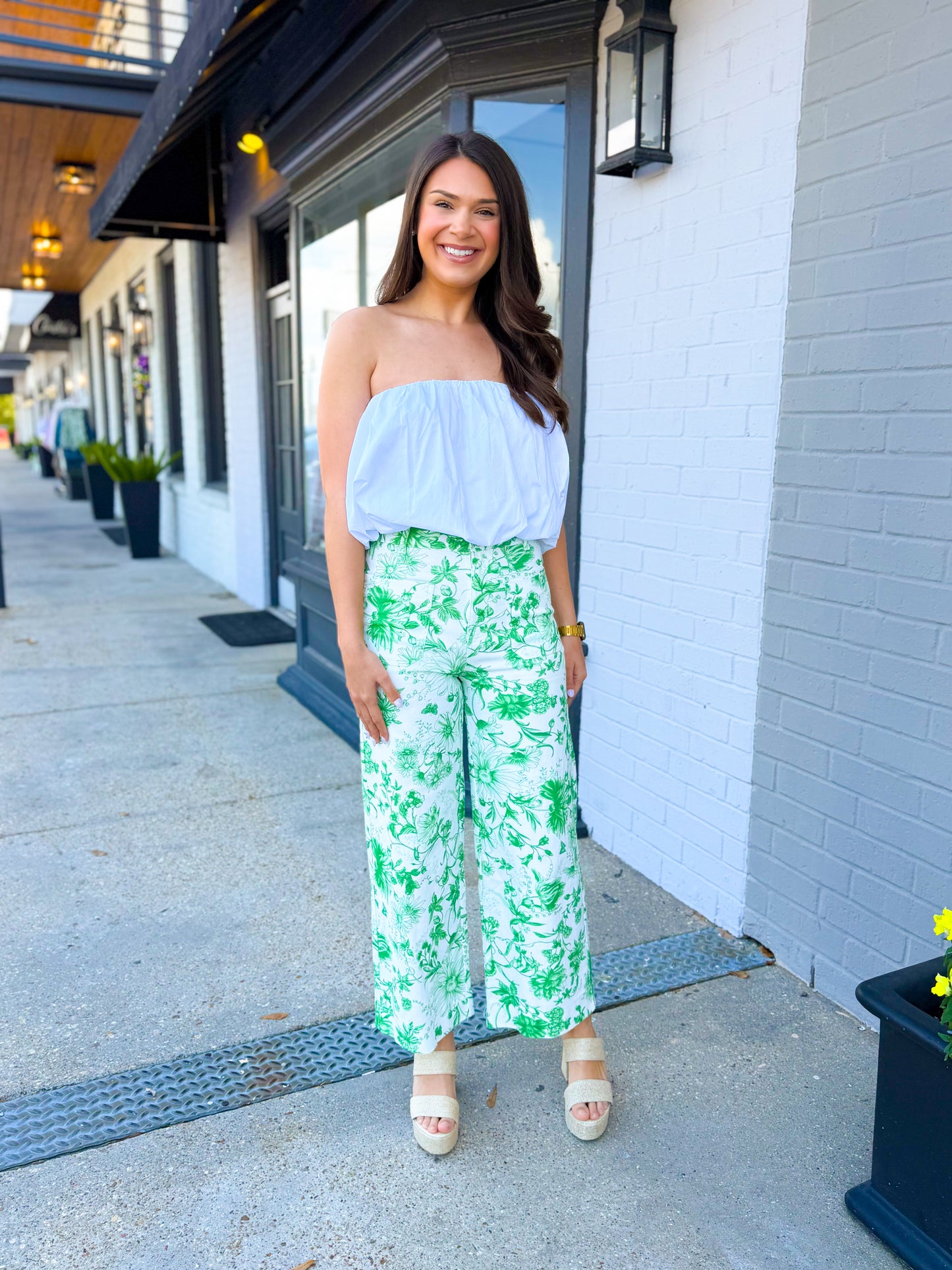 Green Floral Pant