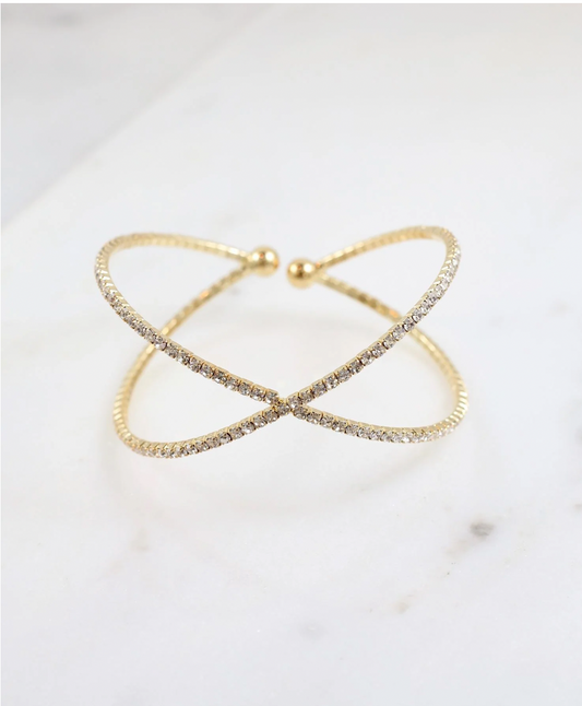 gold criss cross bracelet