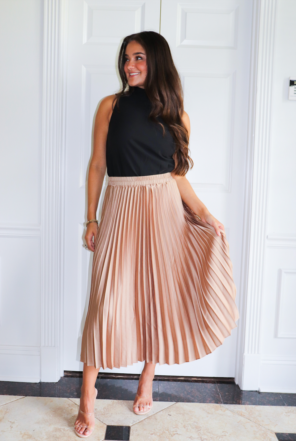 Champagne Midi Skirt