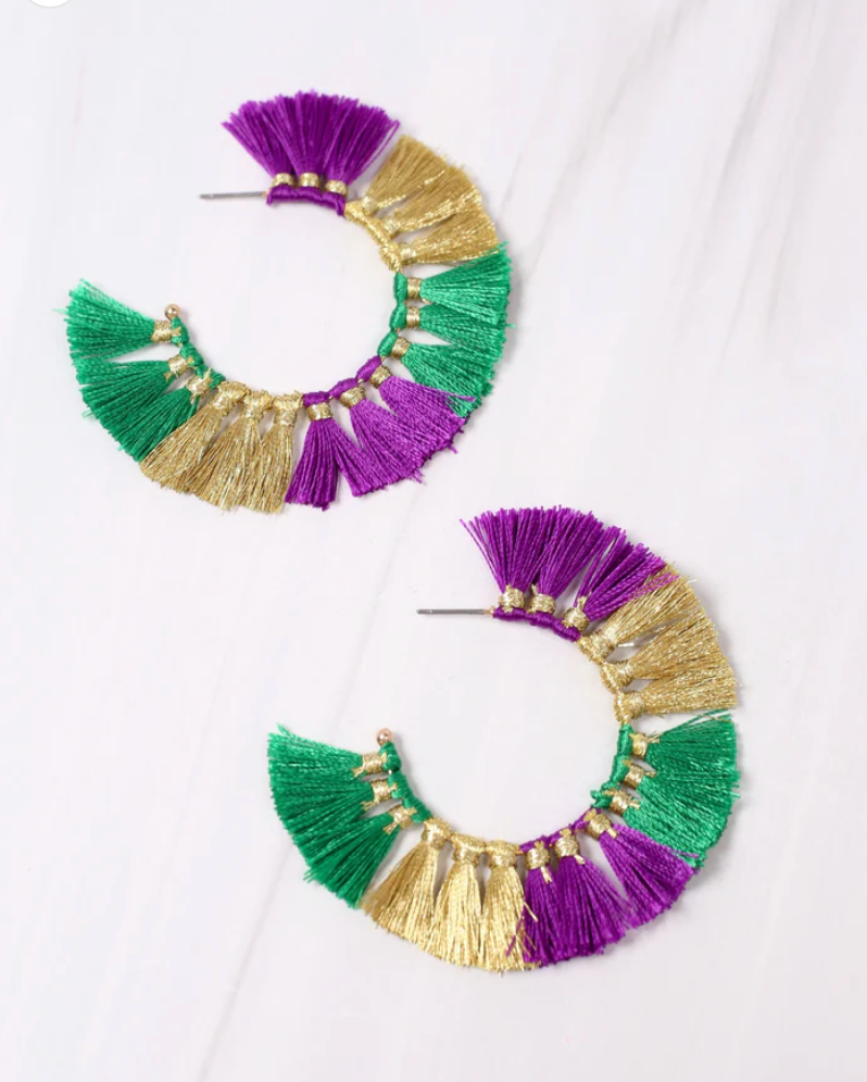 Metairie Tassel Hoop Earring