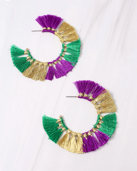 Metairie Tassel Hoop Earring