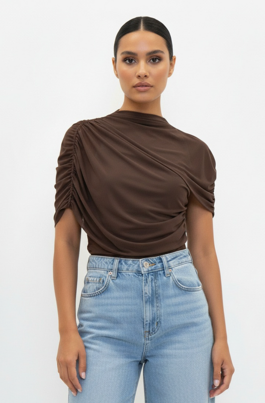Quinn Top- Brown